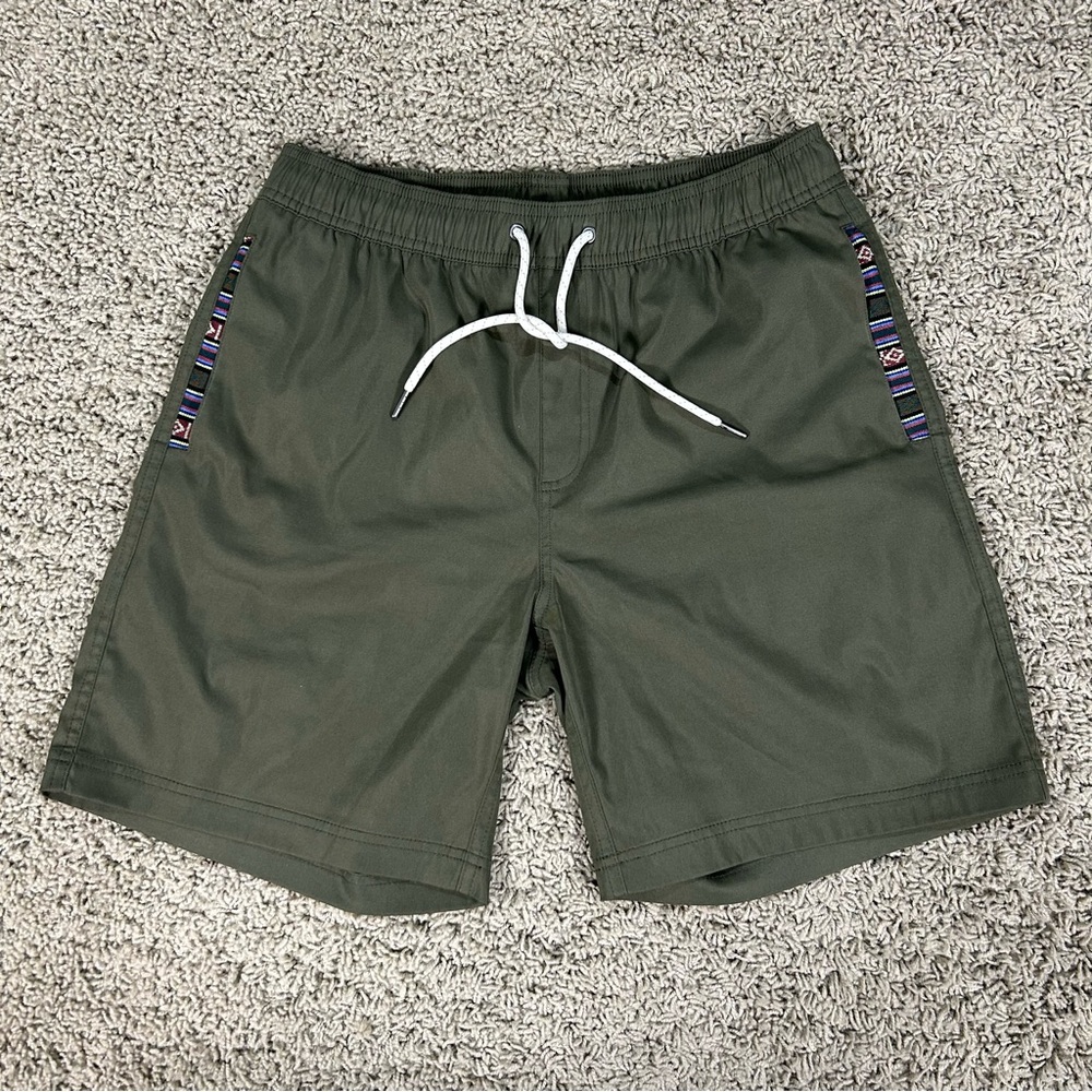 Wowie Shorts Mens Medium Green Hybrid Stretch Hiker Surf Beach Outdoors Hiking